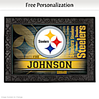 Pittsburgh Steelers Personalized Welcome Mat