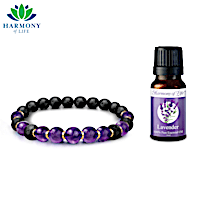 Tranquility Bracelet And Lavender Essential Oil Set