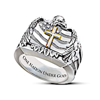 Genuine Diamond One Nation Under God Ring