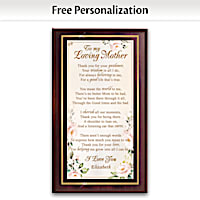 To My Loving Mother Personalized Wall Decor