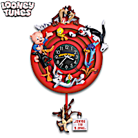 LOONEY TUNES Sculptural Wall Clock With 8 Classic Characters