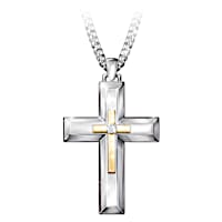 Diamond Cross Pendant Necklace For Your Grandson