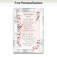 Daughter, You Are Loved Personalized Wall Decor