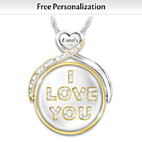 I Love You, My Granddaughter Personalized Pendant Necklace
