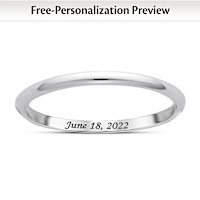 Wedding Band Personalized With Names, Date Or Message