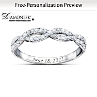 Entwined Personalized Wedding Ring