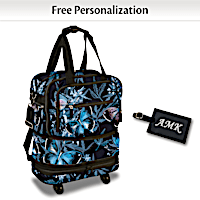 "On My Way" Personalized Butterfly Print Rolling Travel Bag
