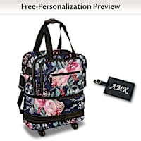 On My Way Floral Personalized Travel Bag