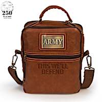 U.S. Army Faux Leather Gear Organizer Bag With Metal Plaque