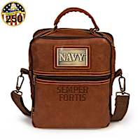 U.S. Navy Faux Leather Gear Organizer Bag With Metal Plaque