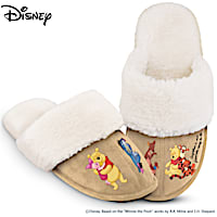 Disney Winnie The Pooh Women's Slippers With Faux Fur