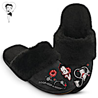 Betty Boop Women's Faux Suede House Slippers