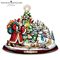 Thomas Kinkade Santa's Magical Journey Sculpture