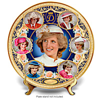 Princess Diana Tribute Porcelain Plate With 22K-Gold Accents