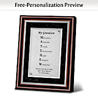 My Grandson, You Are One Of A Kind Personalized Poem Frame