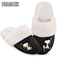 PEANUTS Snoopy And Woodstock Women's Slippers With Faux Fur