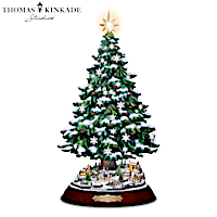 Thomas Kinkade A Winter Wonderland Of Snow Christmas Tree