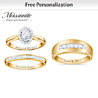 You're The One Personalized Wedding Ring Set