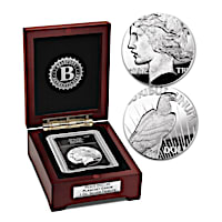Peace Dollar Planchet Error 99.9&#37; Silver Tribute Coin