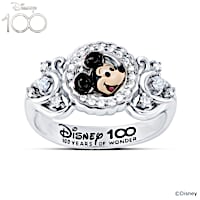 Disney100: Mickey Mouse Ring With Over 20 Crystal Accents