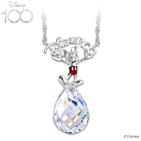 Disney100: Mickey Mouse Briolette Crystal Pendant Necklace