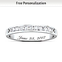 "Our Forever Love" Diamond Ring With Personalized Engraving