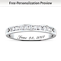 9-Diamond Our Forever Love Personalized Wedding Ring