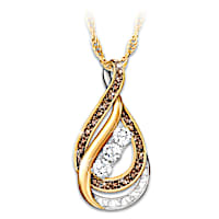 Today, Tomorrow & Forever Topaz And Diamond Pendant Necklace