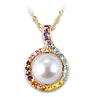 8-Carat Pearl Of Joy Rainbow Gemstone Pendant Necklace