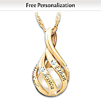 Family Pearl Of Wisdom Necklace With Up To 6 Engraved Names