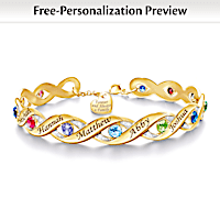 Birthstone Forever And Always Personalized Bracelet