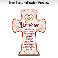 A Loving Prayer For My Daughter Personalized Cross