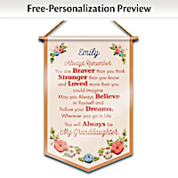 My Granddaughter, Always Remember Personalized Wall Decor