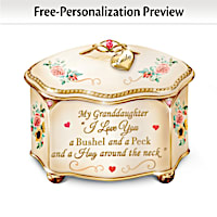 "A Bushel And A Peck" Personalized Granddaughter Music Box