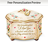 I Love You A Bushel And A Peck Personalized Music Box