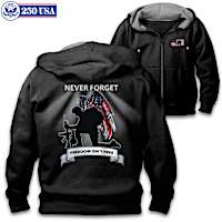 "Freedom Isn't Free" Men's Patriotic Full-Zip Hoodie