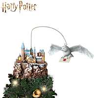 HARRY POTTER HEDWIG Over HOGWARTS Tree Topper