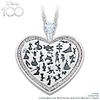 "Disney100: Platinum Celebration" Crystal Heart Necklace