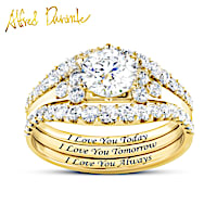 Alfred Durante Genuine Topaz I Love You Always Ring