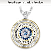 Eye Of Protection And Love Personalized Pendant Necklace