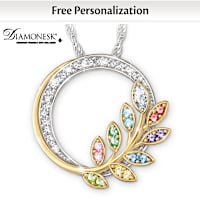Birthstone Our Family Grows With Love Pendant Necklace
