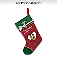 Holiday Stocking Personalized With Your Dog's Name & Photo