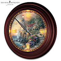 Thomas Kinkade Light Of Peace Wall Clock