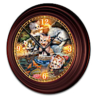 Kitten Adventures Wall Clock