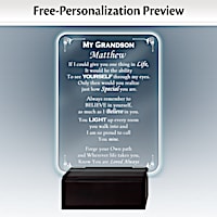 Grandson, Light Of My Life Personalized Sculpture