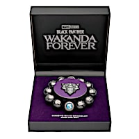 "Wakanda Forever" Ion-Plated Kimoyo Bracelet And Mask Pin