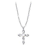 God's Pearls Of Wisdom Cross Pendant Necklace