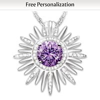 1-Carat Daughter, Shine Bright Personalized Pendant Necklace