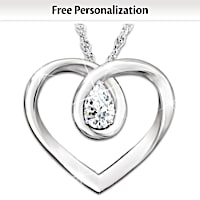 Always In My Heart Personalized Pendant Necklace