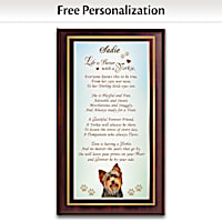 "Life Is Better With A Yorkie" Wall Plaque With Her Name